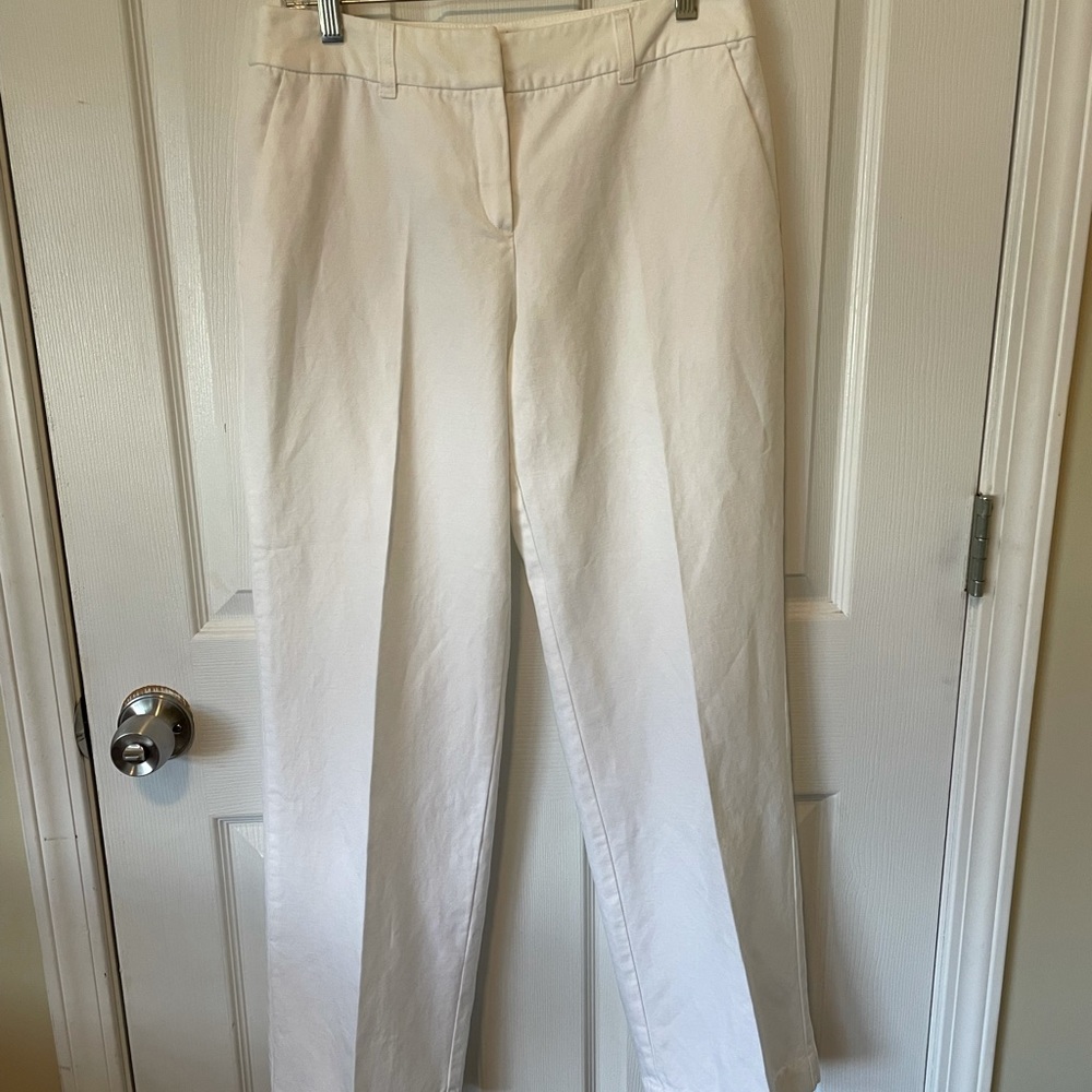 J Jill Women's Size 8 White Linen Cotton Blend